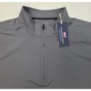 NEW Vineyard Vines Performance 1/4 Zip Pullover Mens 2XL Gray Jacket Pullover